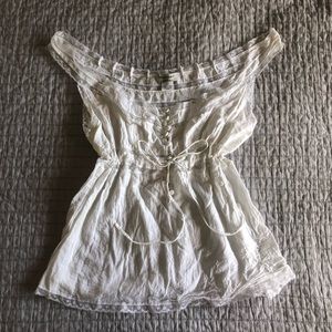 Guess Jeans Button Up Tank Top Blouse Size L